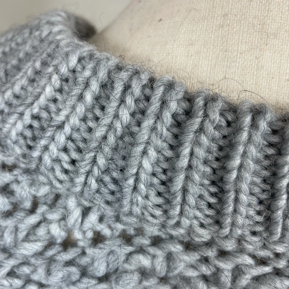 Lucky Brand Grey Chunky Textured Bomber Sweater 1X - Picture 13 of 16